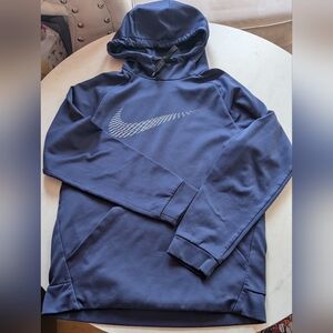 Nike Men's Navy Hoodie with Logo